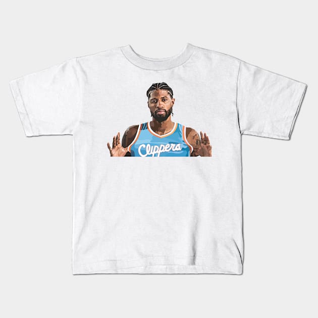 Paul George | Los Angeles Clippers Kids T-Shirt by ActualFactual